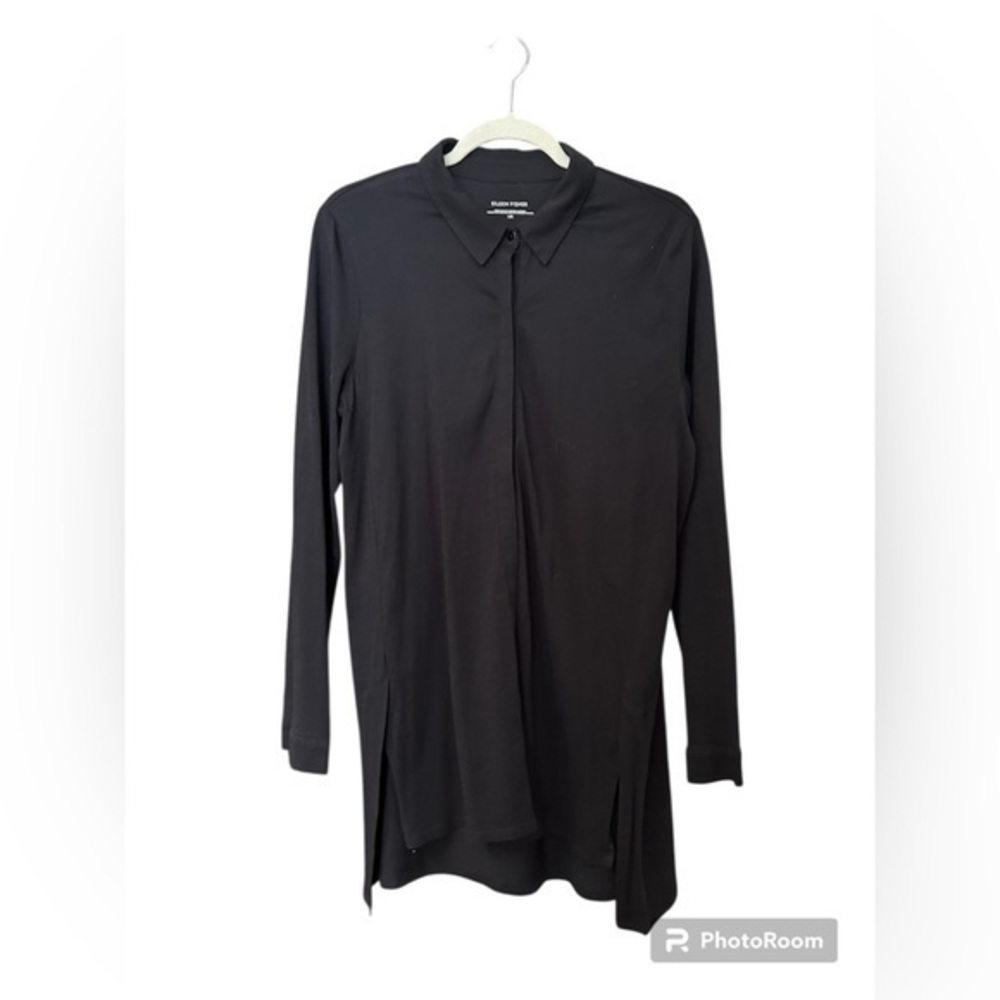 Eileen Fisher Button-front Tunic, Size Large